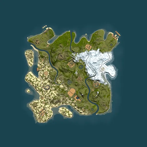 Rust map seed 1300330434, 3500x3500m top-down preview