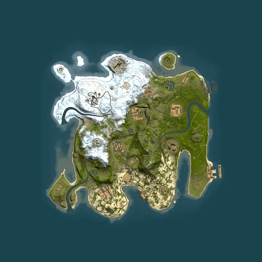 Rust map seed 1675817610, 3000x3000m top-down preview