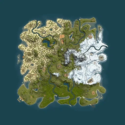 Rust map seed 1516648594, 5000x5000m top-down preview