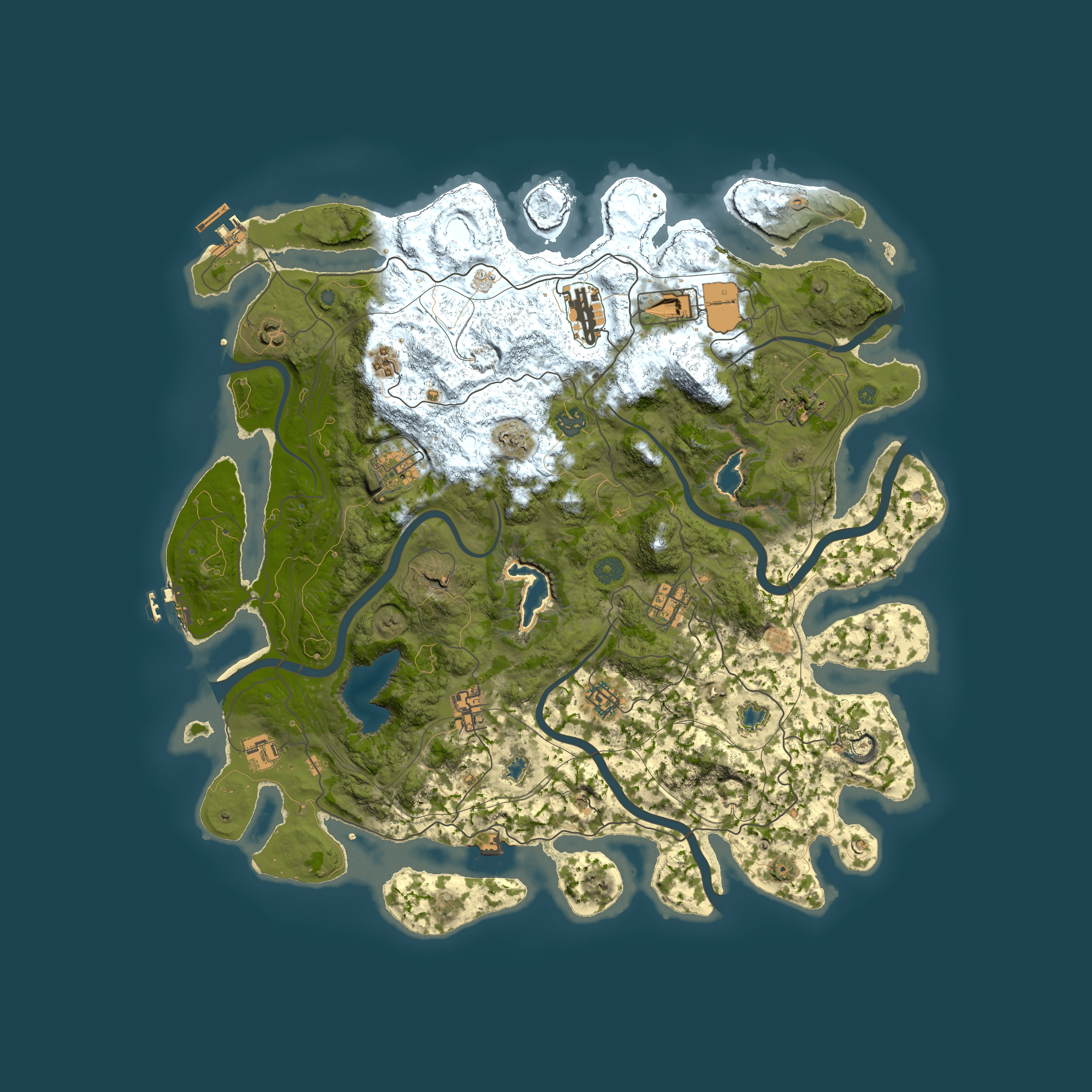 Full top-down render of Rust map seed 683487736, 4500x4500m