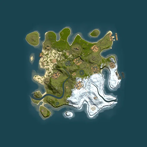 Rust map seed 1536705457, 3000x3000m top-down preview