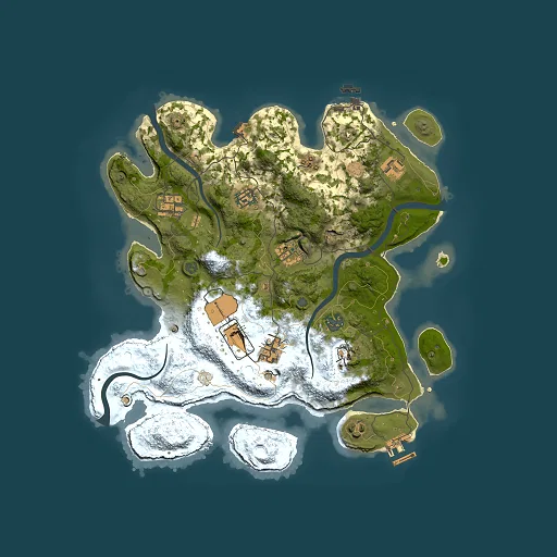 Rust map seed 143352480, 3500x3500m top-down preview