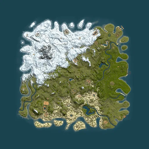 Rust map seed 609019243, 6000x6000m top-down preview