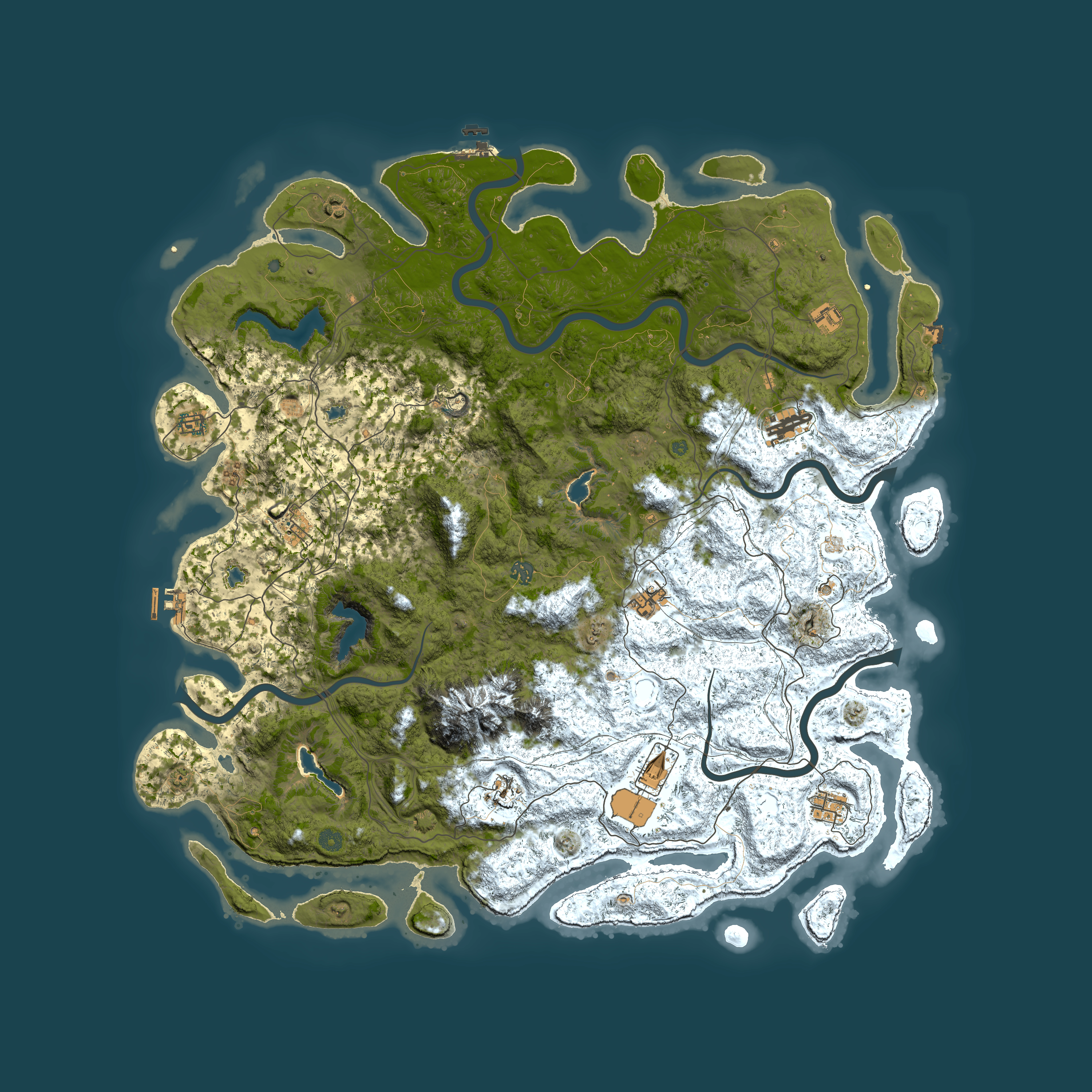 Full top-down render of Rust map seed 318797352, 5500x5500m