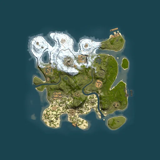 Rust map seed 374016160, 3000x3000m top-down preview
