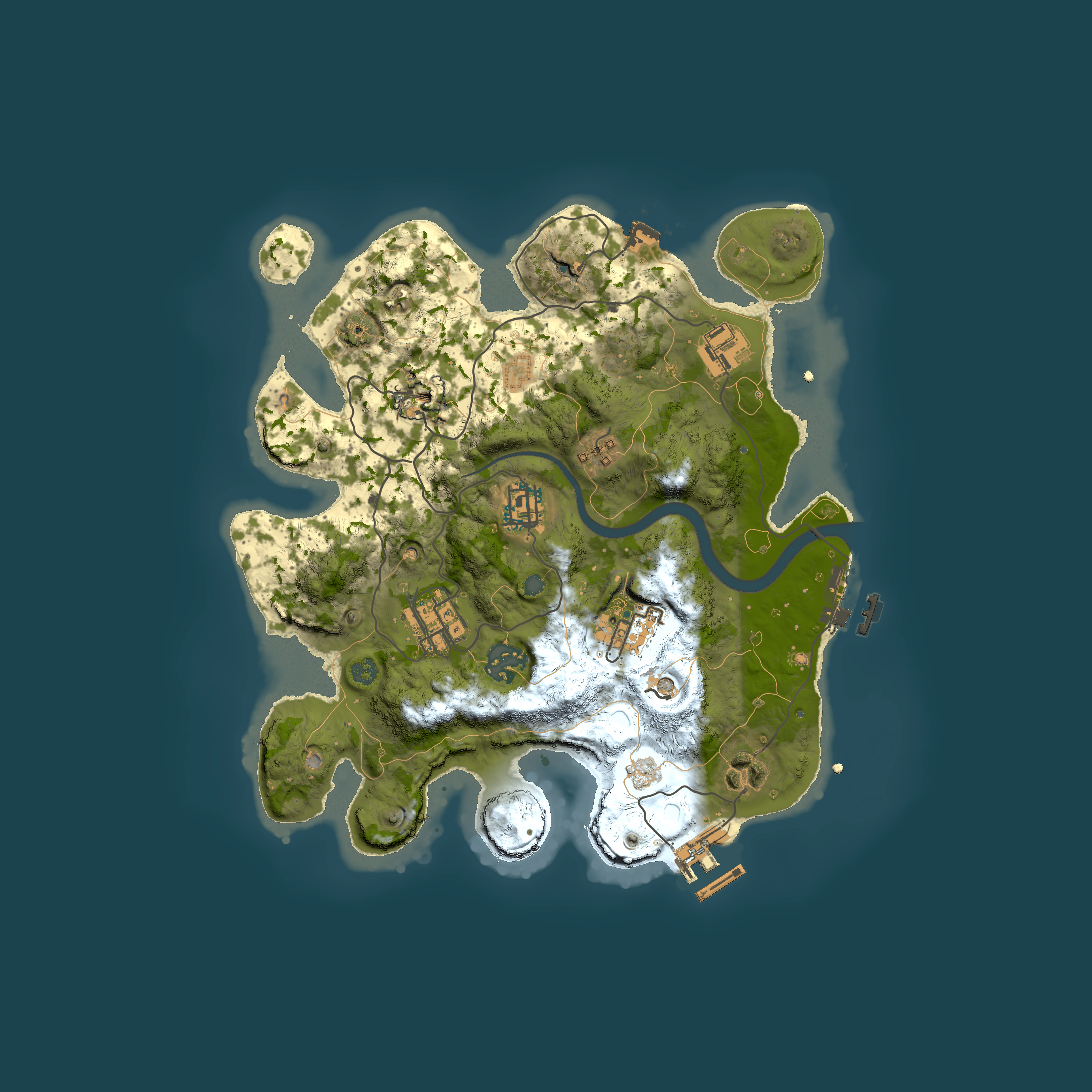 Full top-down render of Rust map seed 178168157, 3000x3000m