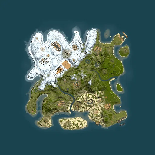 Rust map seed 983626492, 3500x3500m top-down preview
