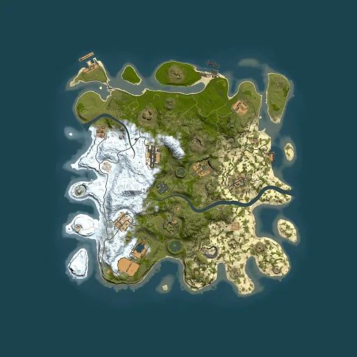 Rust map seed 128765555, 3500x3500m top-down preview