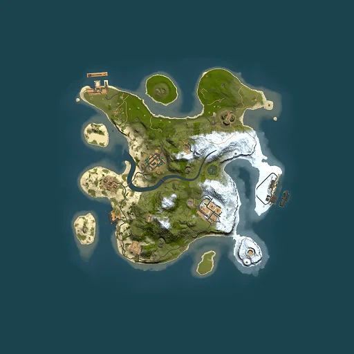 Rust map seed 1225011460, 2500x2500m top-down preview