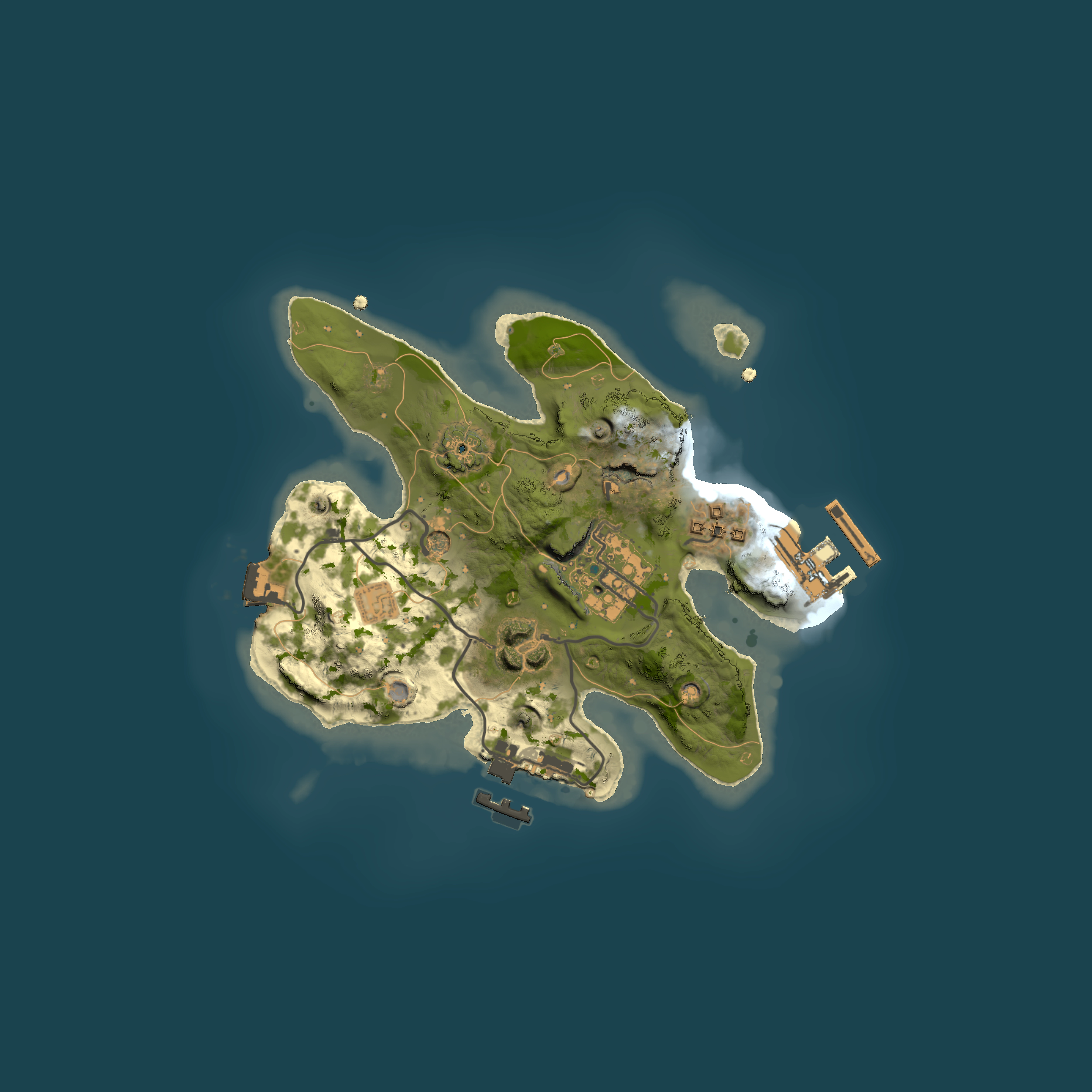 Full top-down render of Rust map seed 898184629, 2000x2000m