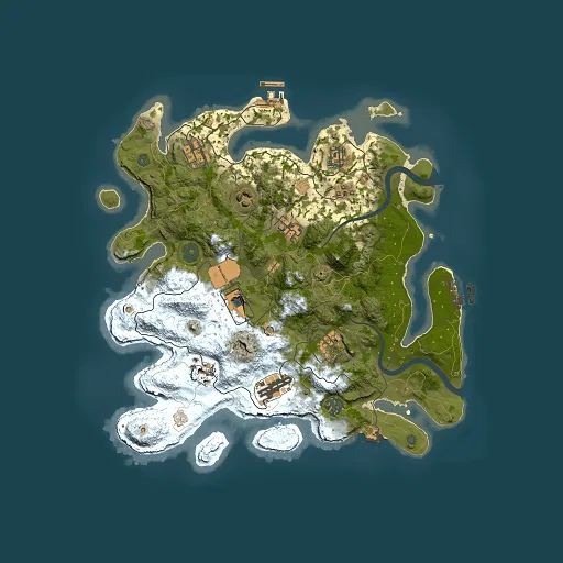 Rust map seed 1509873390, 3500x3500m top-down preview