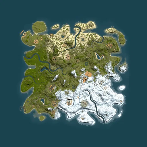 Rust map seed 1627244536, 4500x4500m top-down preview