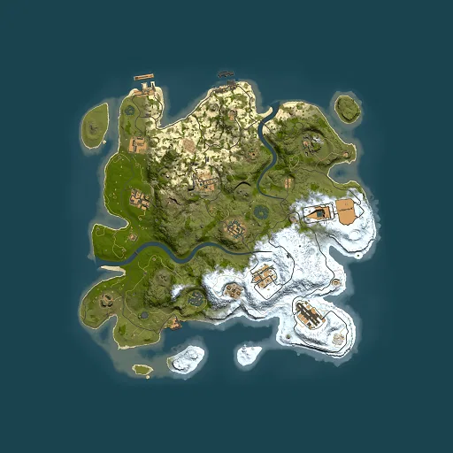 Rust map seed 287897334, 3500x3500m top-down preview