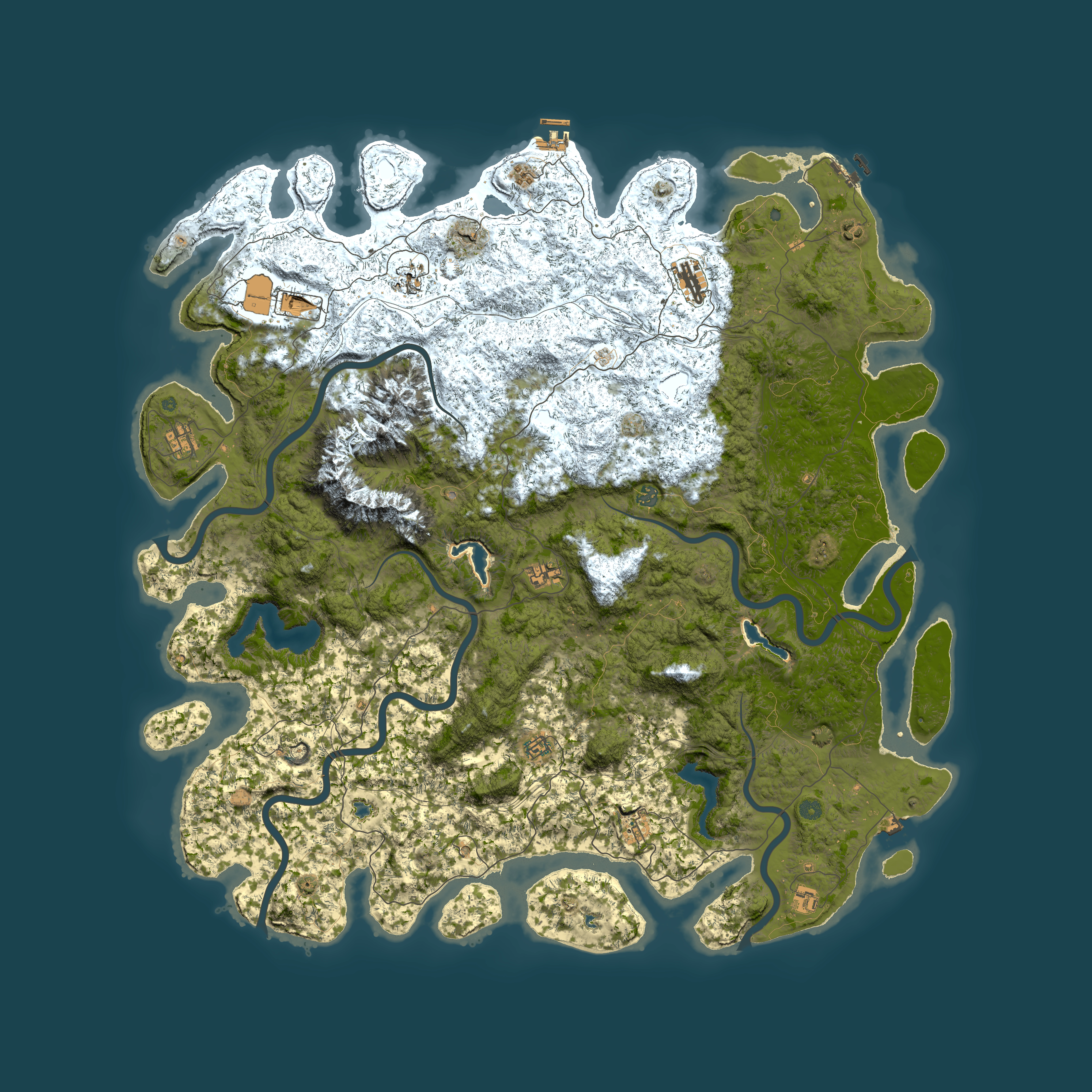 Full top-down render of Rust map seed 472268394, 6000x6000m