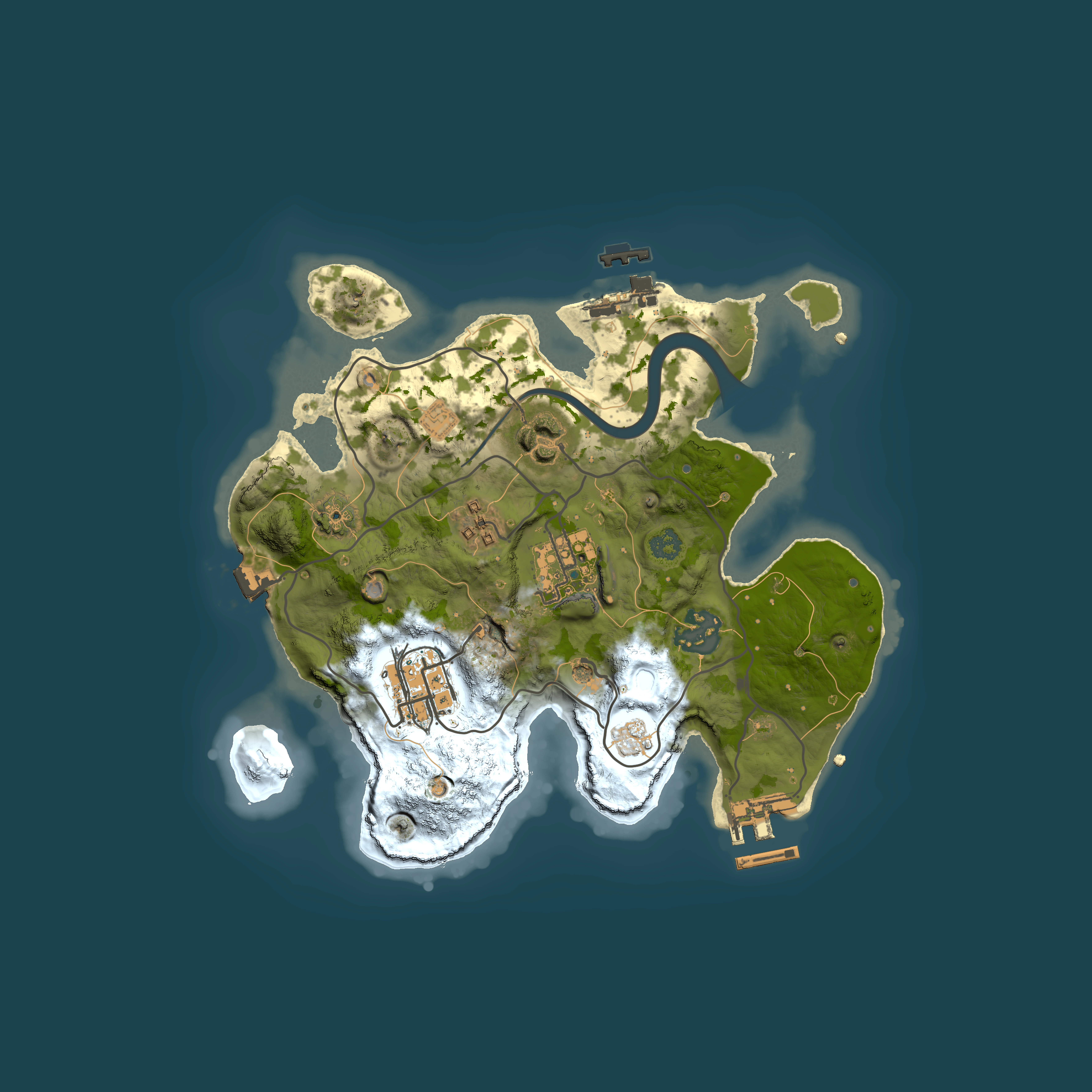 Full top-down render of Rust map seed 1997517247, 2500x2500m