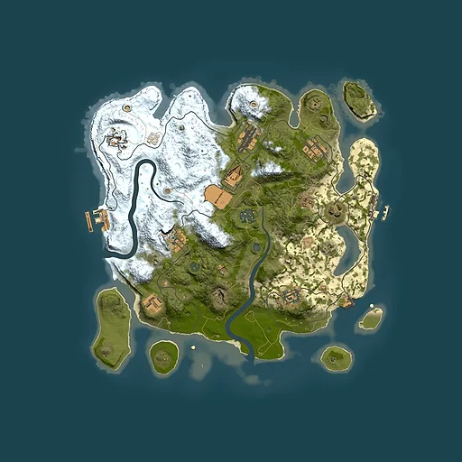 Rust map seed 92229236, 3500x3500m top-down preview