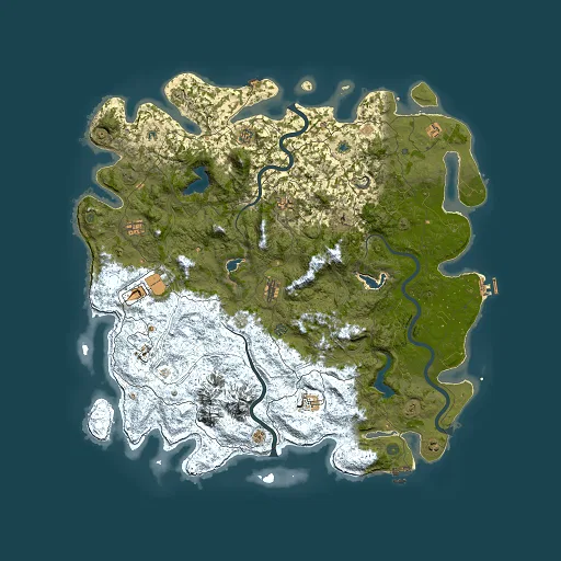 Rust map seed 224406633, 5500x5500m top-down preview