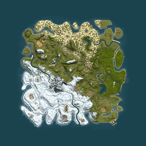 Rust map seed 520774636, 5000x5000m top-down preview