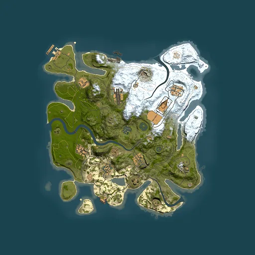 Rust map seed 389522190, 3500x3500m top-down preview