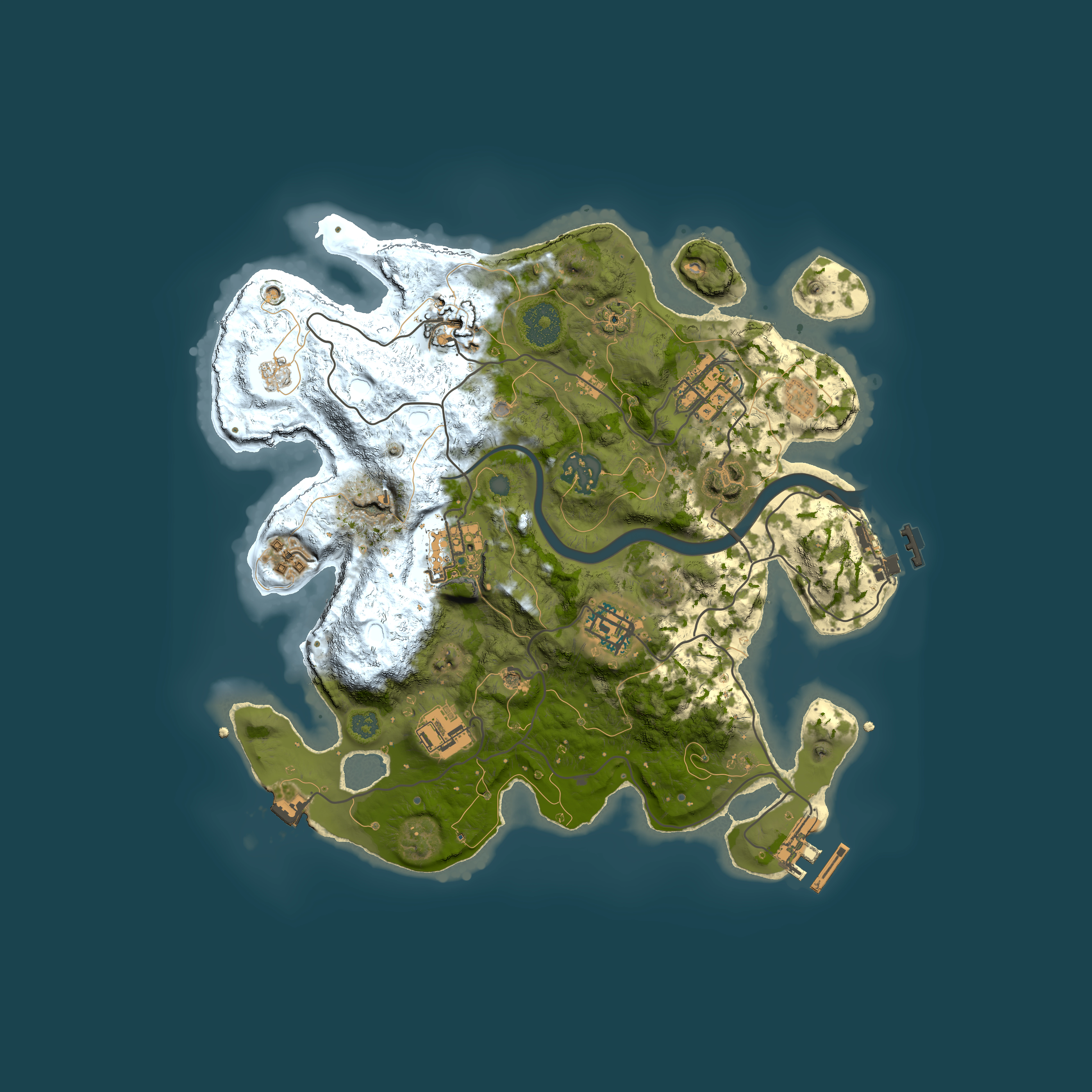 Full top-down render of Rust map seed 1828510478, 3000x3000m