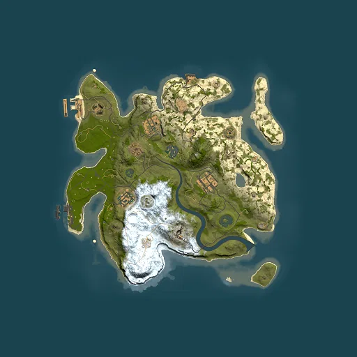 Rust map seed 2105594441, 3000x3000m top-down preview