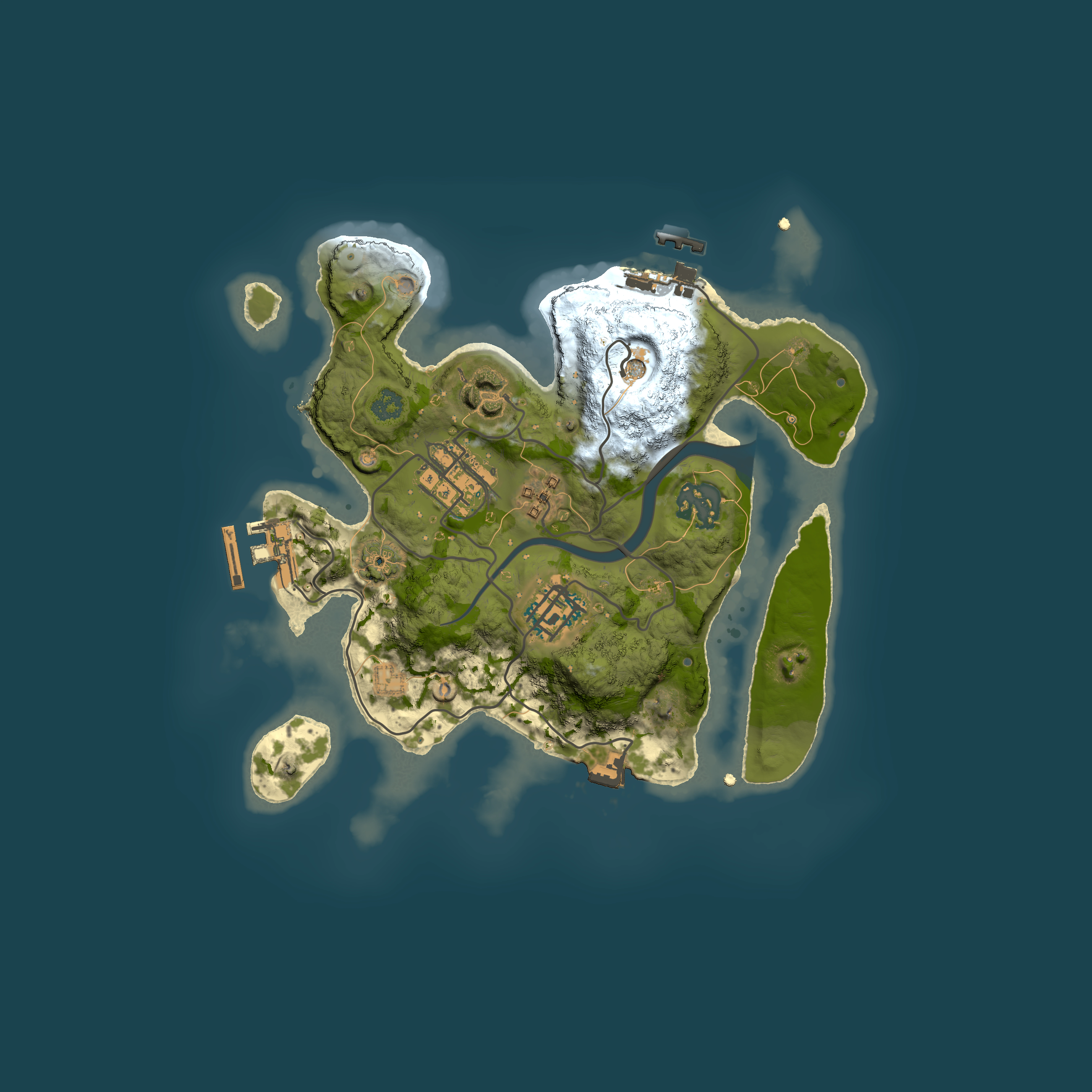 Full top-down render of Rust map seed 1865682053, 2500x2500m