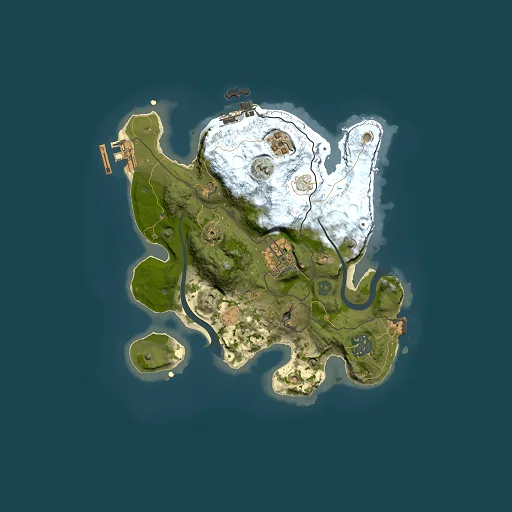 Rust map seed 1053223818, 2500x2500m top-down preview