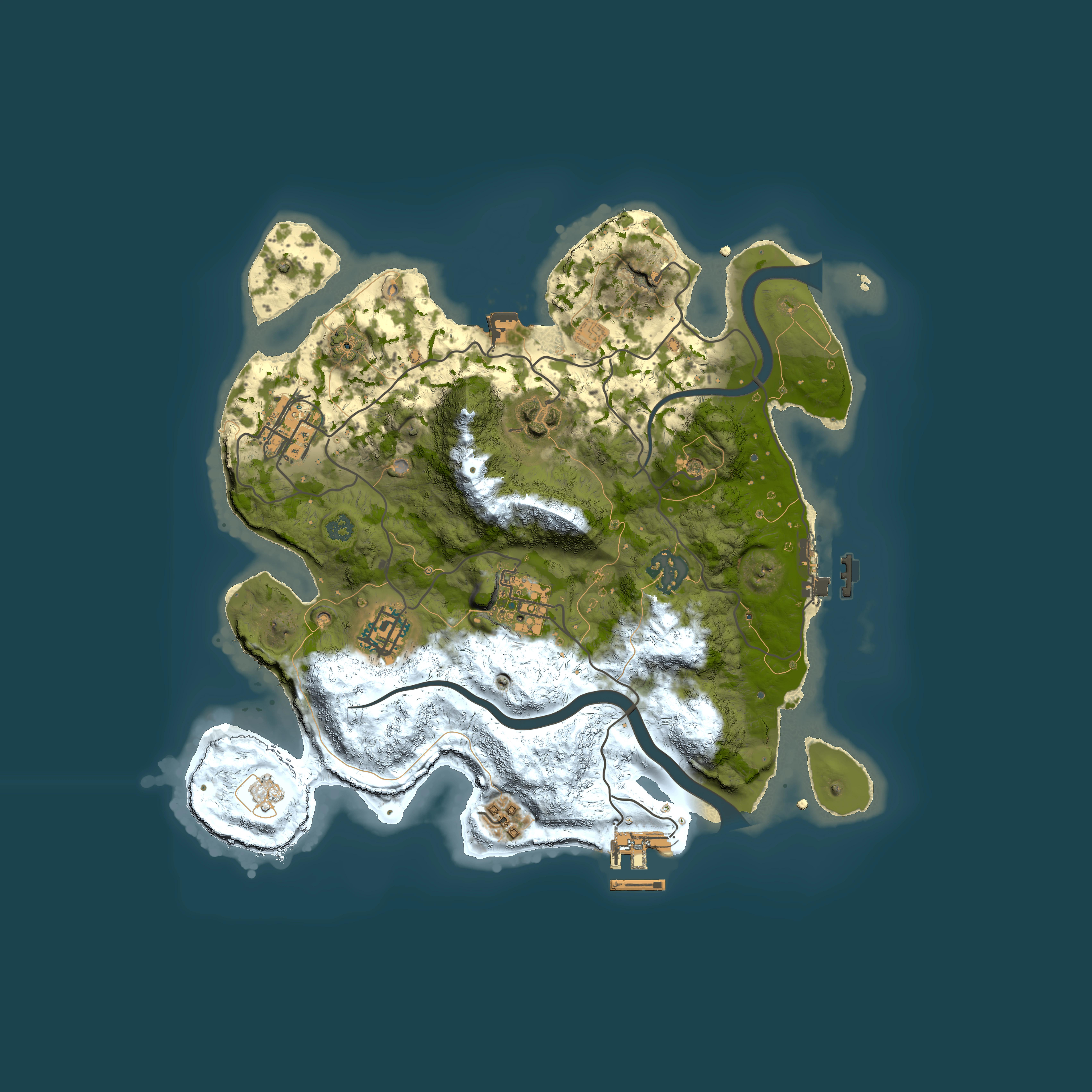 Full top-down render of Rust map seed 1974976439, 3000x3000m
