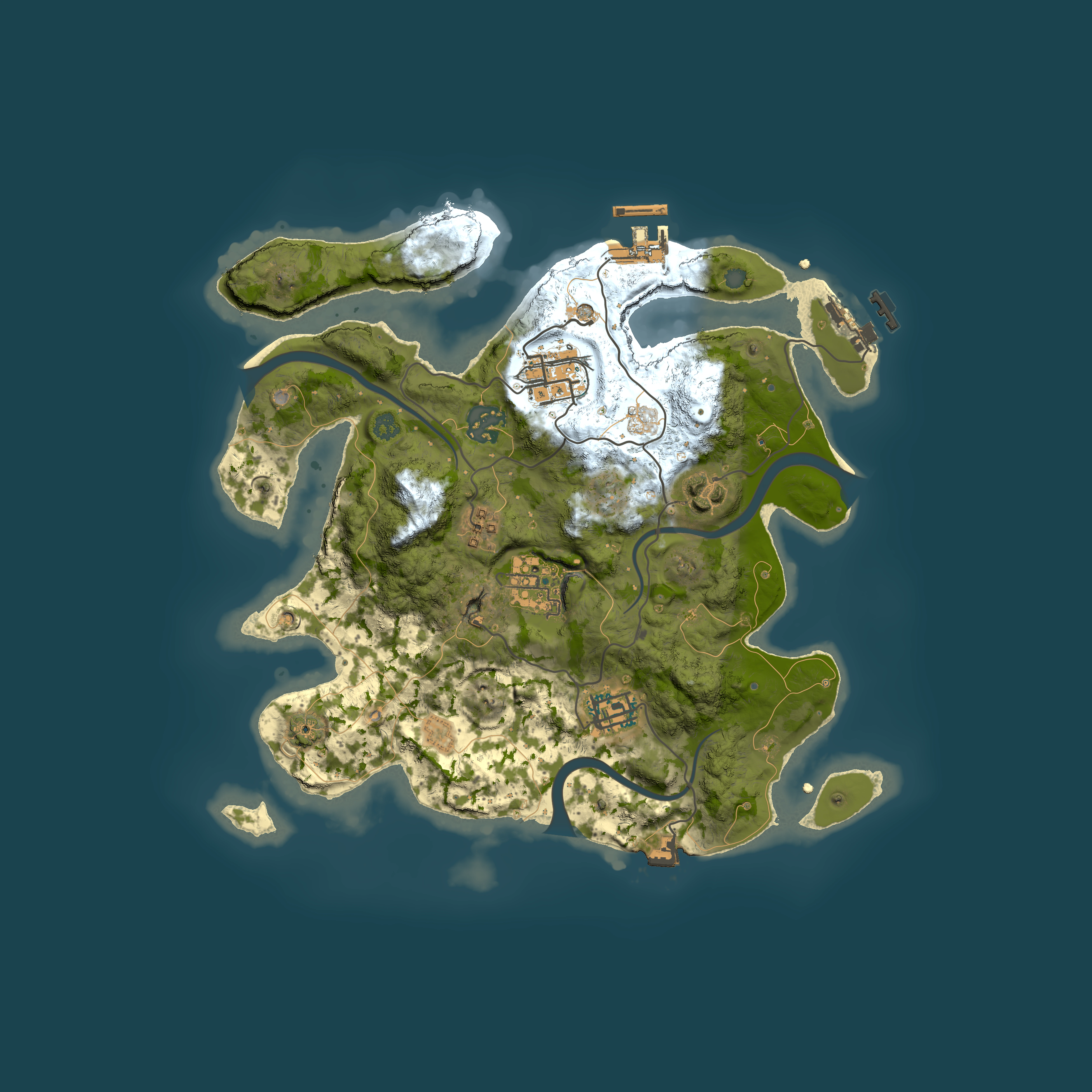 Full top-down render of Rust map seed 800602213, 3000x3000m