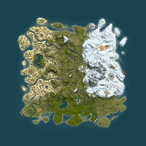 Rust map seed 208084419, 5500x5500m top-down preview