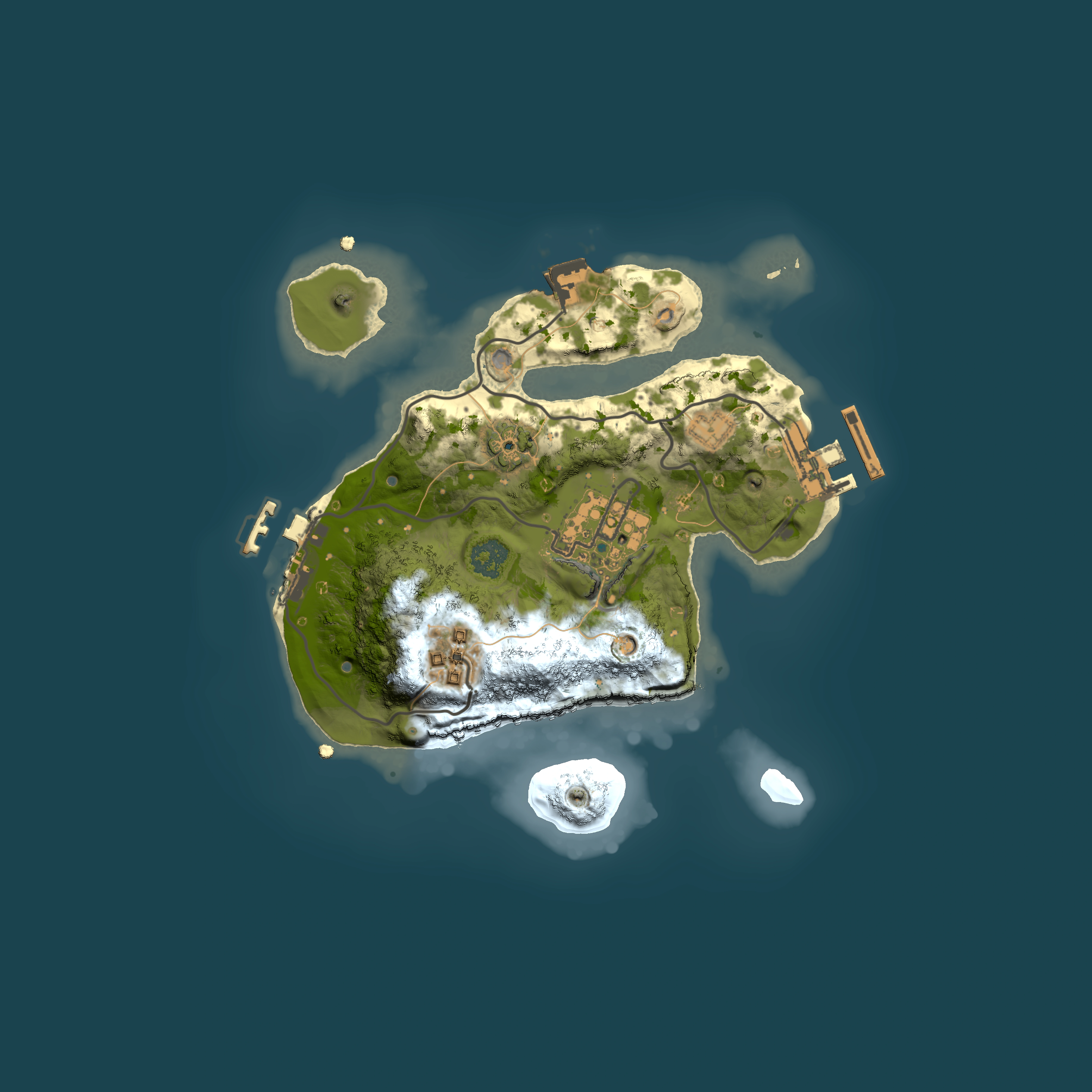 Full top-down render of Rust map seed 669941843, 2000x2000m