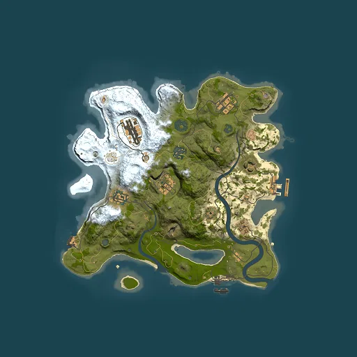 Rust map seed 50585552, 3000x3000m top-down preview