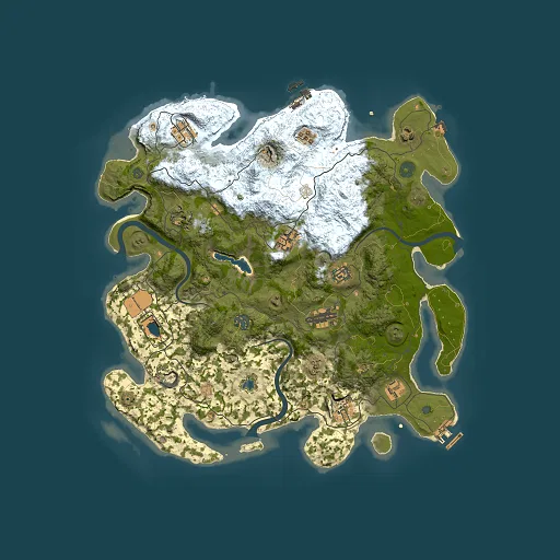 Rust map seed 1964499072, 4000x4000m top-down preview