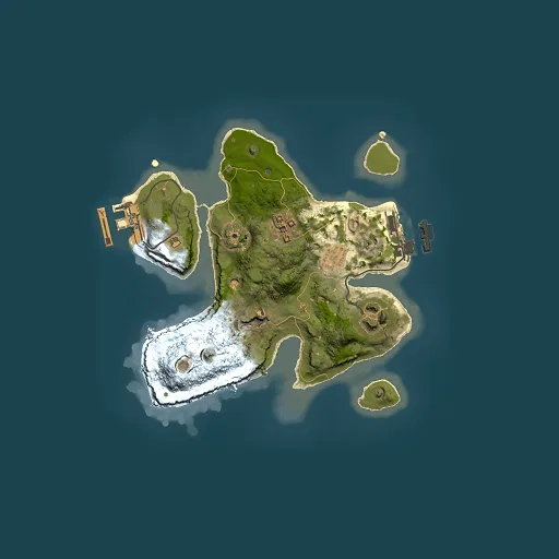 Rust map seed 1104634625, 2000x2000m top-down preview