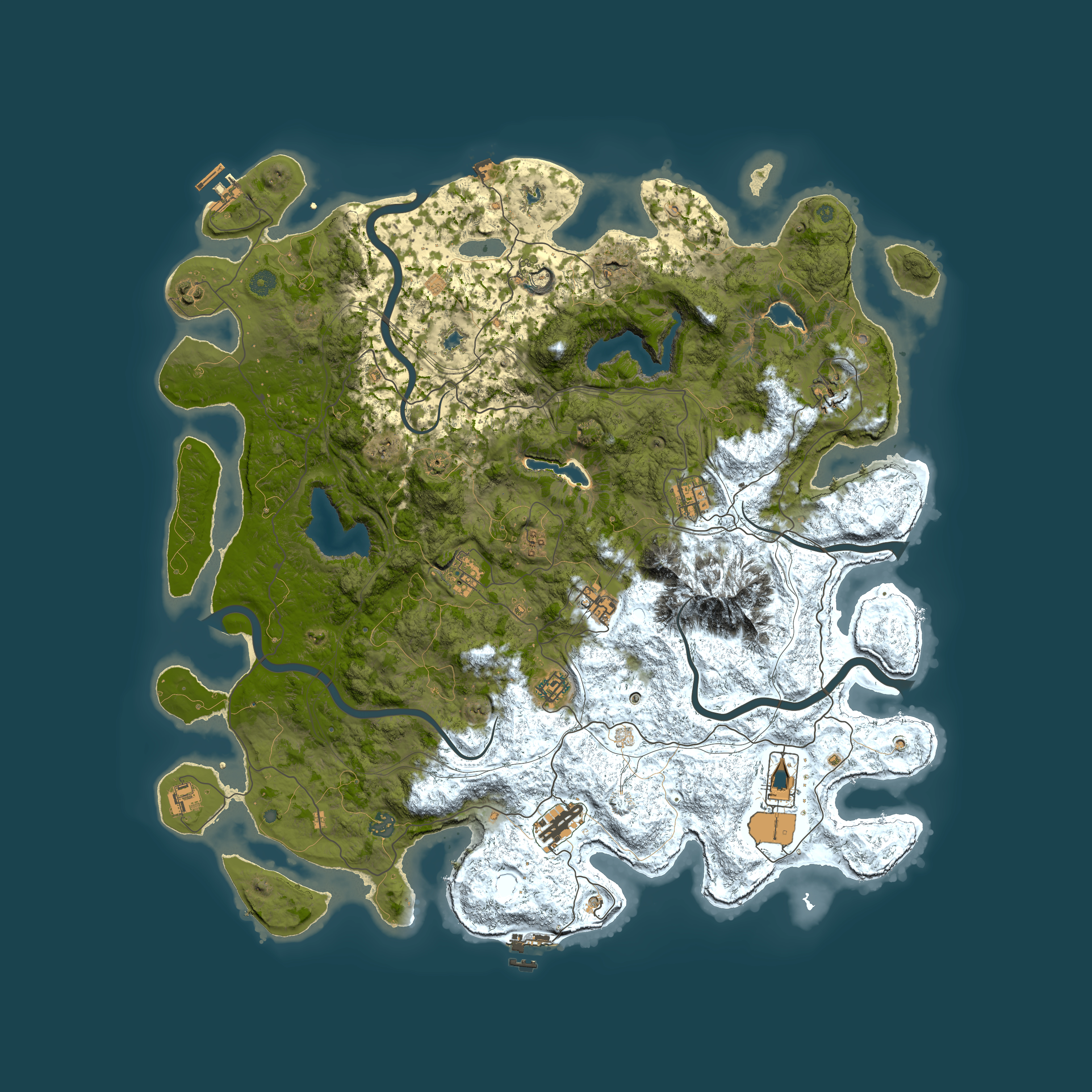 Full top-down render of Rust map seed 126680670, 5000x5000m