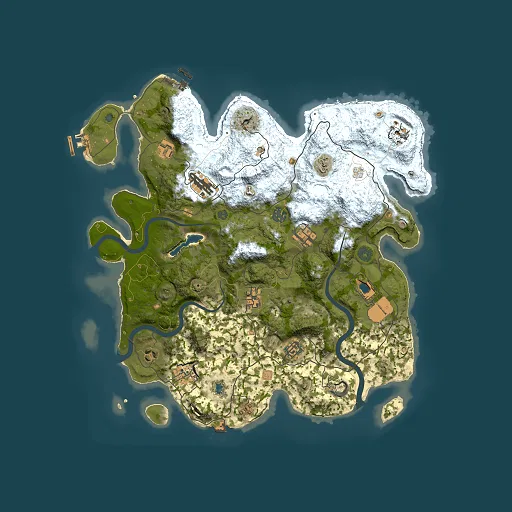 Rust map seed 596815342, 4000x4000m top-down preview