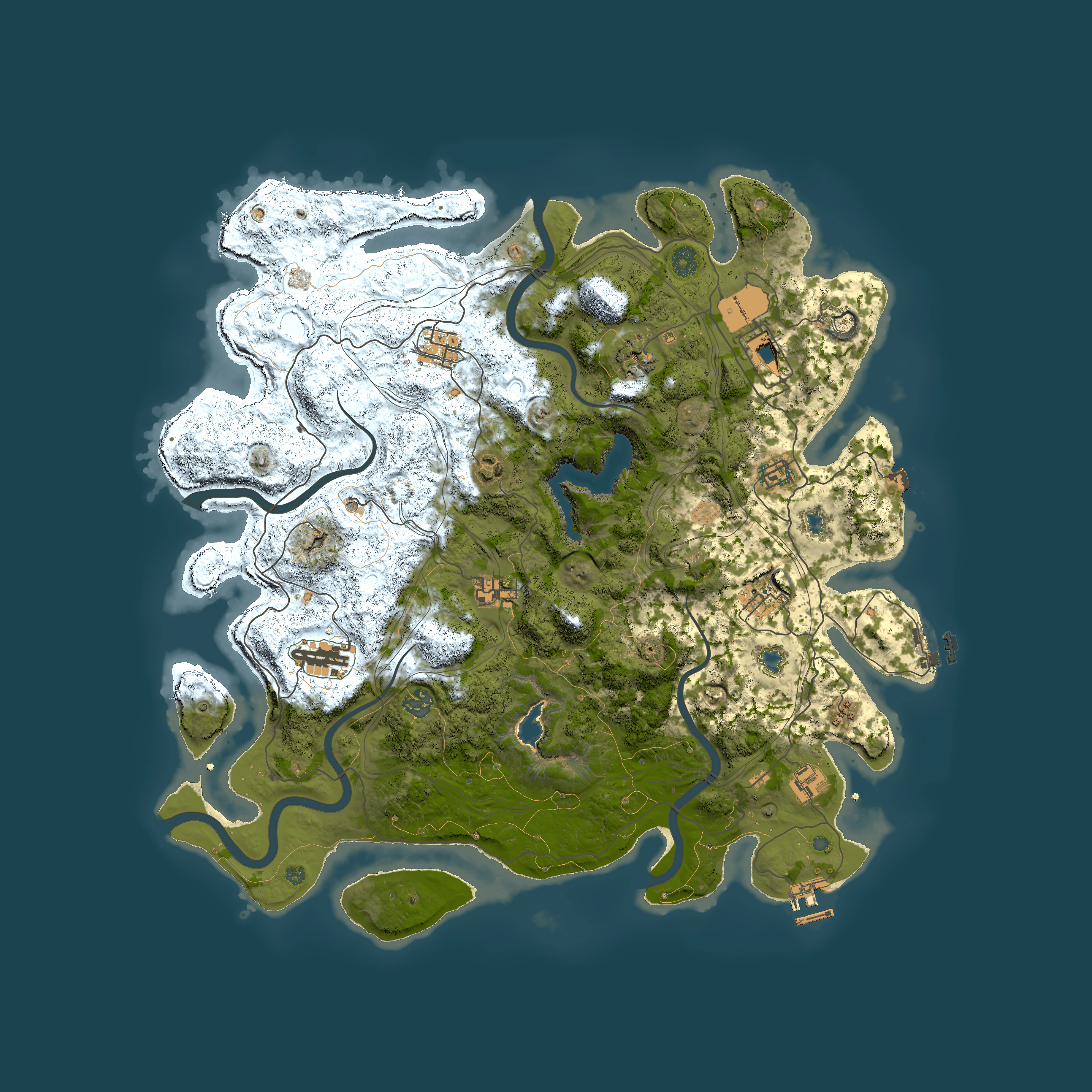 Full top-down render of Rust map seed 2052862218, 4500x4500m