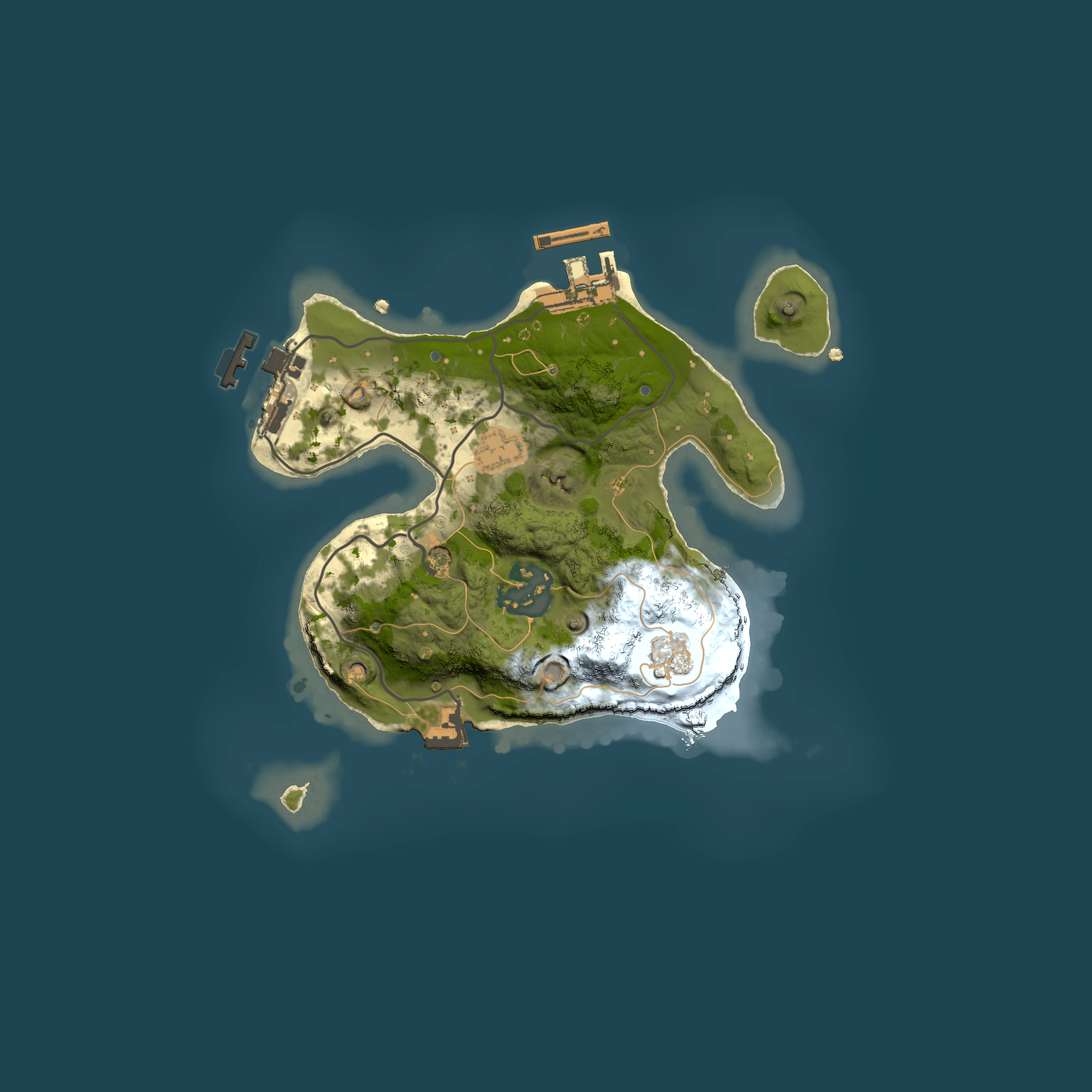 Full top-down render of Rust map seed 692377151, 2000x2000m