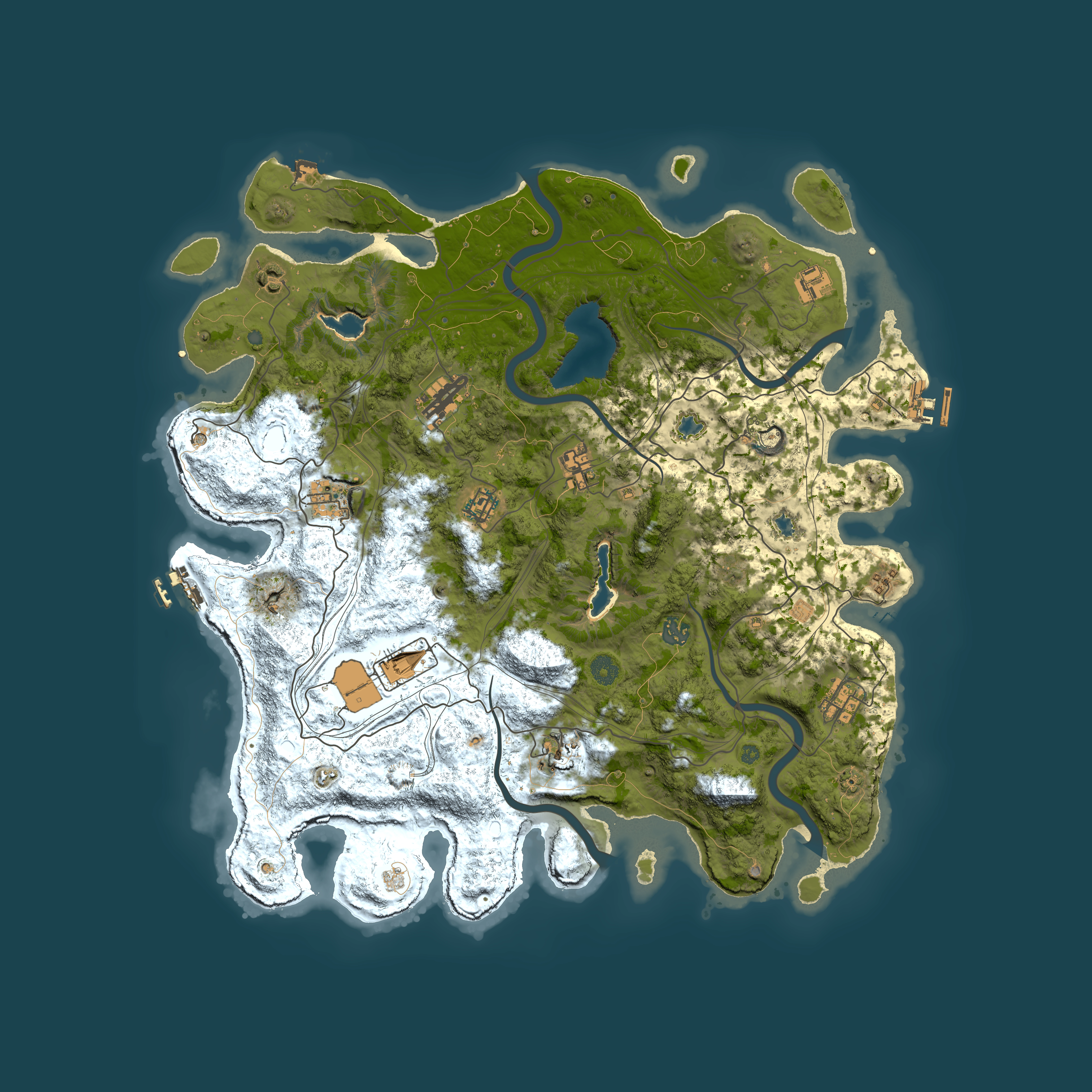 Full top-down render of Rust map seed 1632469205, 4500x4500m