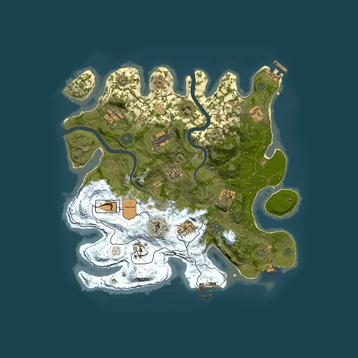 Rust map seed 577616585, 3500x3500m top-down preview