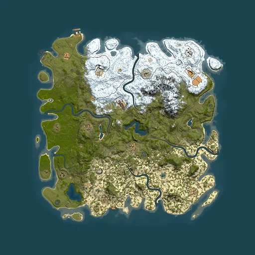 Rust map seed 663151357, 5500x5500m top-down preview