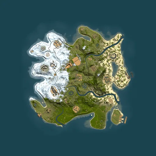 Rust map seed 2091101065, 3500x3500m top-down preview