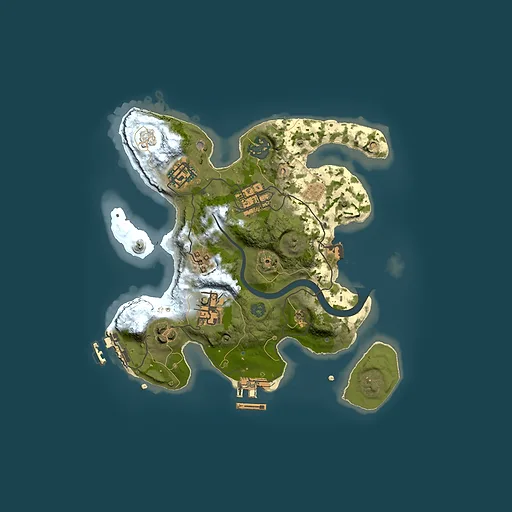 Rust map seed 240504864, 2500x2500m top-down preview