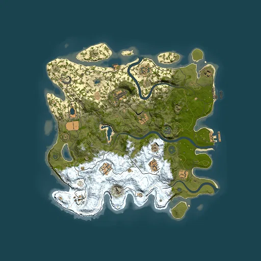 Rust map seed 1206394051, 4000x4000m top-down preview