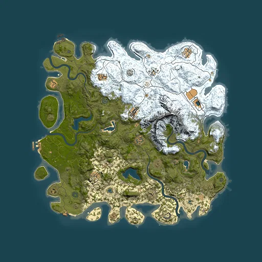Rust map seed 294584317, 5000x5000m top-down preview