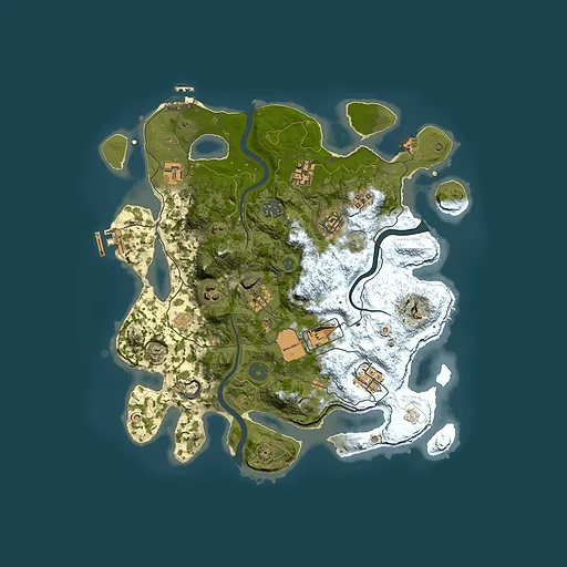 Rust map seed 1284008919, 3500x3500m top-down preview
