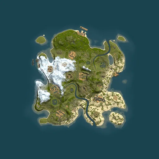 Rust map seed 151284279, 3000x3000m top-down preview