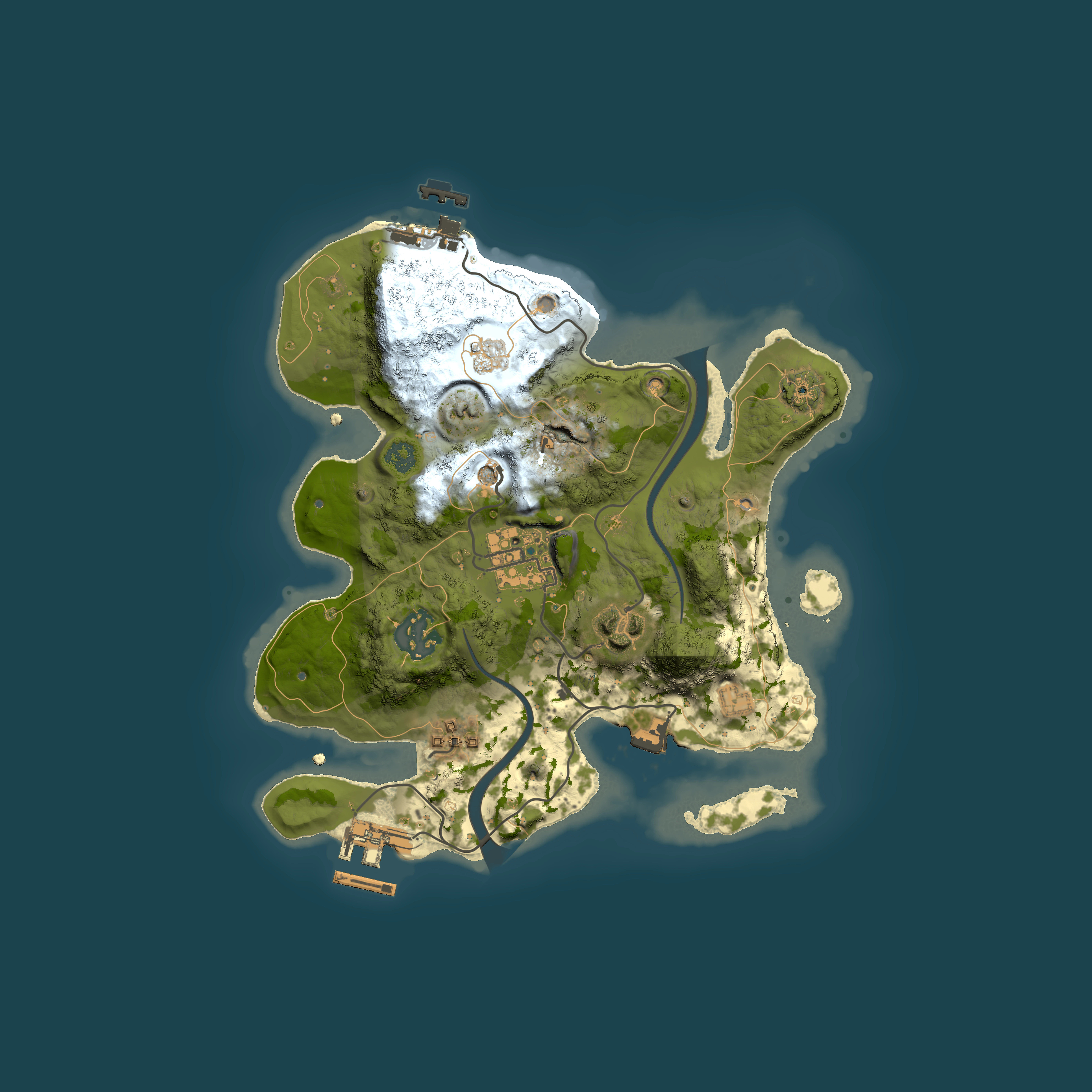 Full top-down render of Rust map seed 1756178255, 2500x2500m