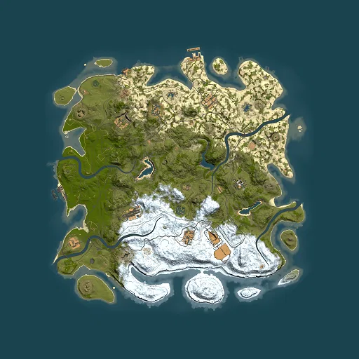 Rust map seed 1442915375, 4500x4500m top-down preview