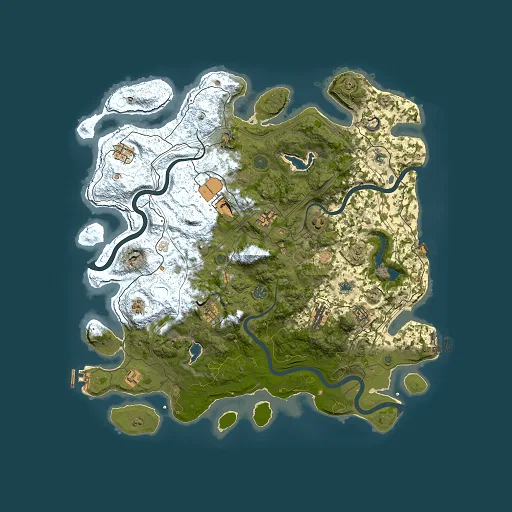 Rust map seed 1033271518, 4500x4500m top-down preview